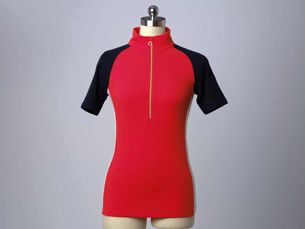 Women's Merino Cycling Jersey Half Zip Short Sleeve