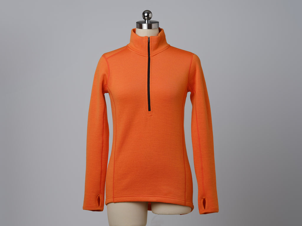 Women‘s Merino Half Zip Long Sleeve Top