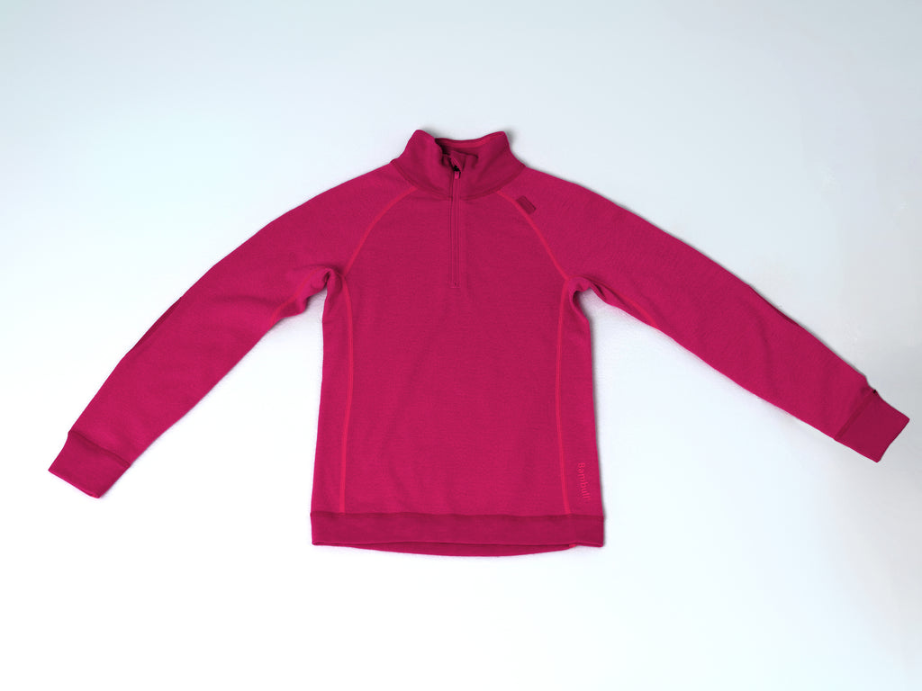Kid's Merino Quarter Zip Long Sleeve Top