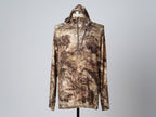 Men's Hunting Camouflage Printing Quarter Zip Hooded Top