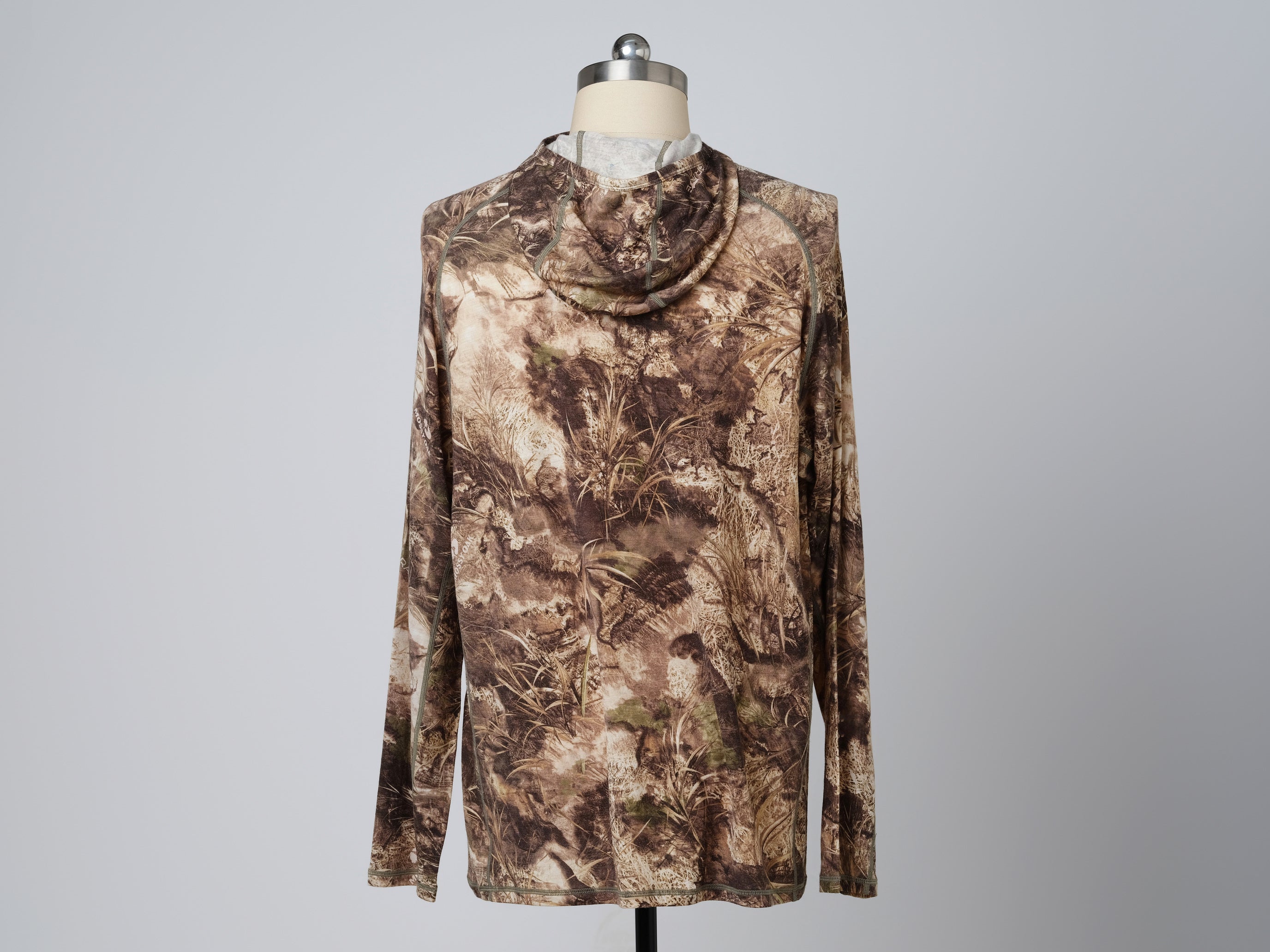Men's Hunting Camouflage Printing Quarter Zip Hooded Top
