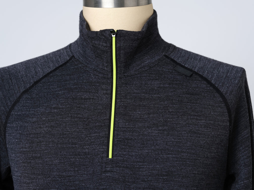 Men's Merino Quarter Zip Long Sleeve T-shirt