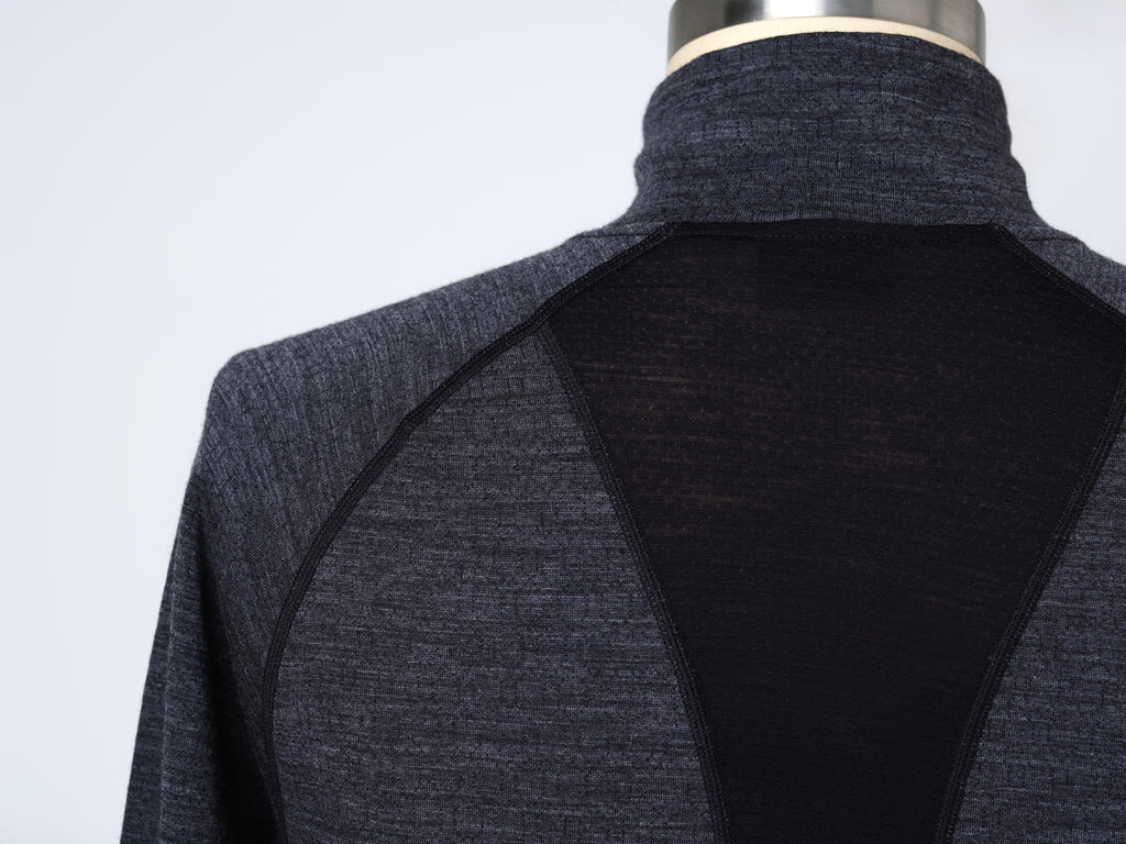 Men's Merino Quarter Zip Long Sleeve T-shirt